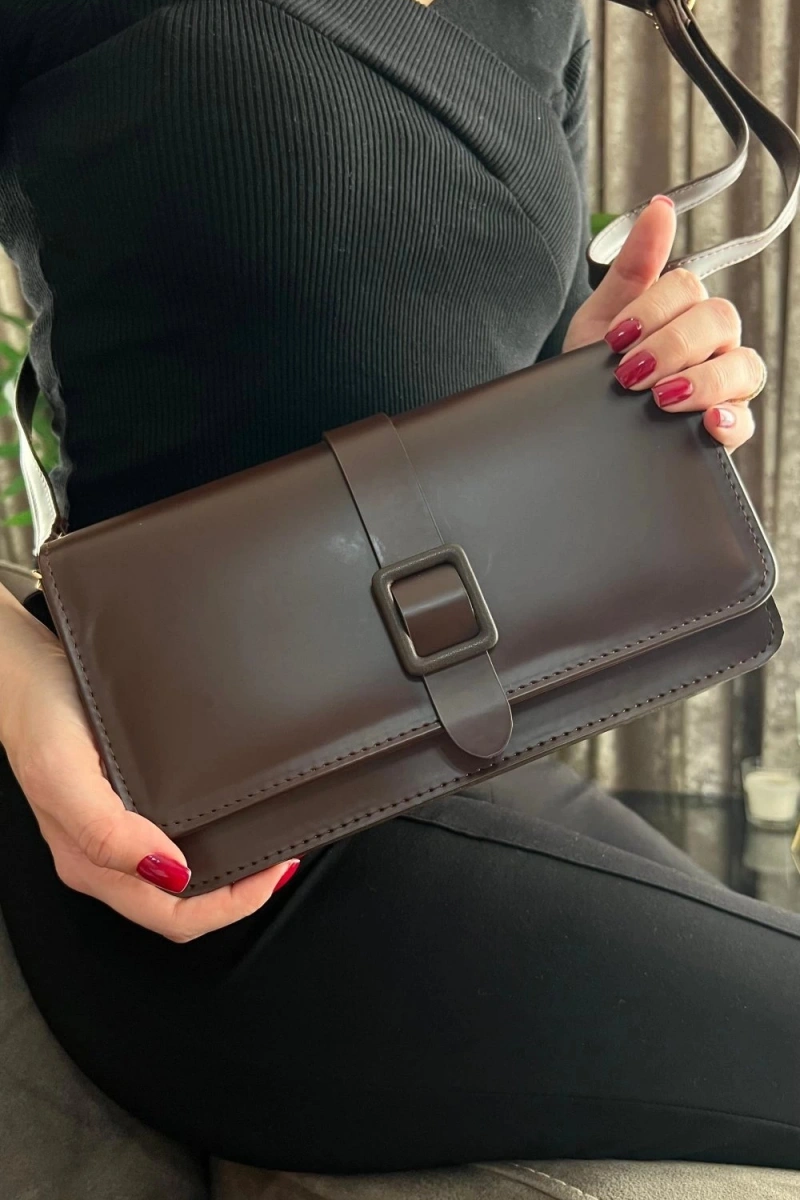 Paris Model Acı Kahve Deri Kol Çantası