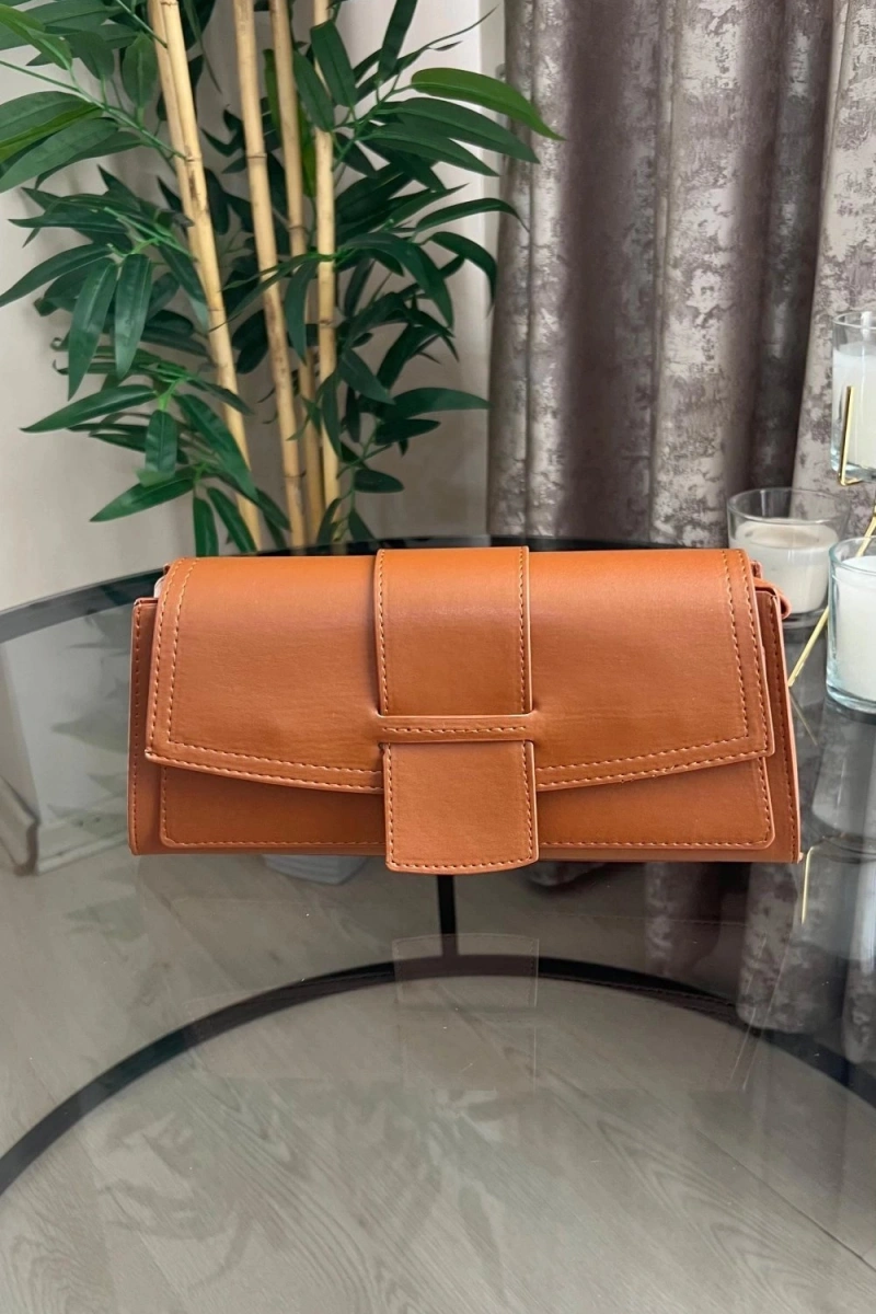 Elegance Model Kiremit Deri Kol Çantası