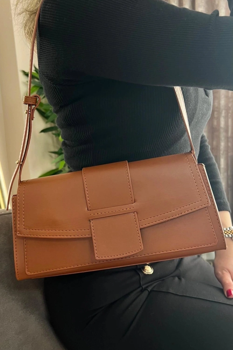Elegance Model Kiremit Deri Kol Çantası