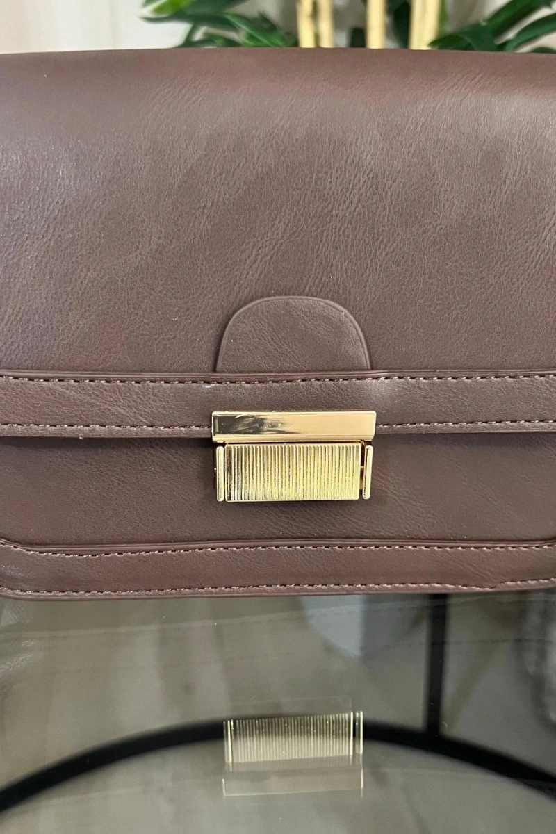 Nora Model Acı Kahve Renk Deri Kol Çantası