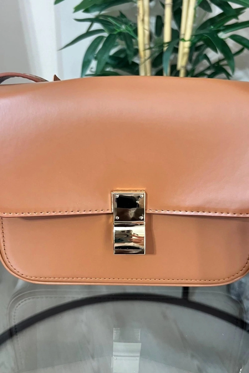 Anjeli Model Taba Renk Deri Kol Çantası