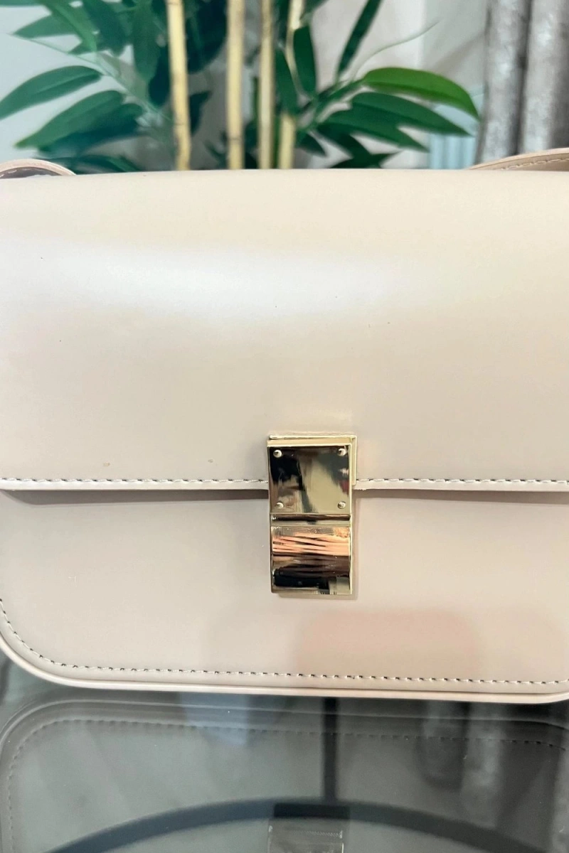 Anjeli Model Bej Renk Deri Kol Çantası