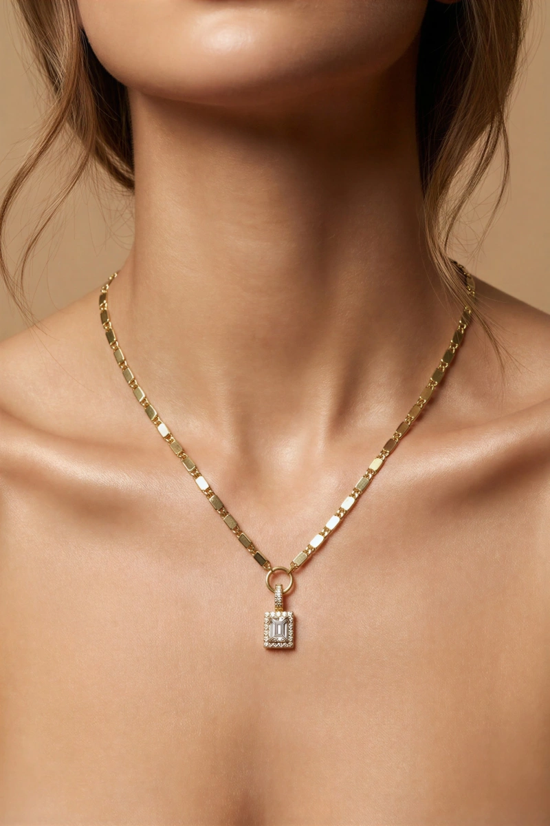 Arpa Zincir Baget Model Gold Altın Kaplama Kolye