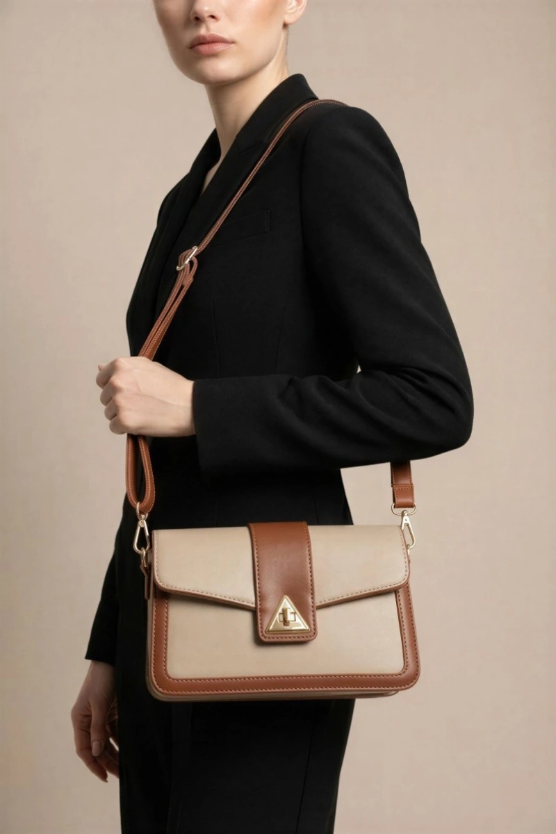 Üçgen Model Camel Renk Kadın Çanta