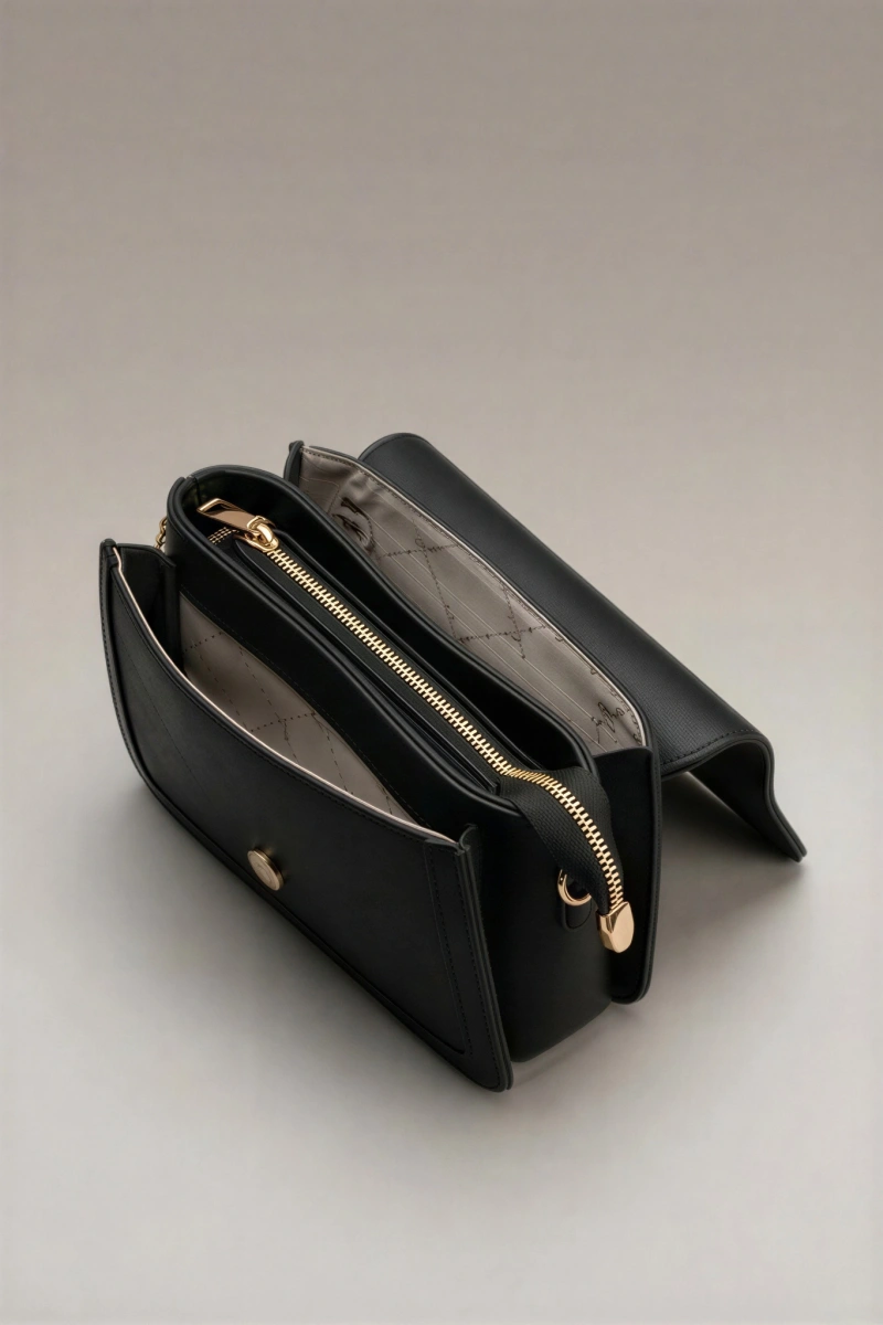 Üçgen Model Siyah Renk Kadın Çanta