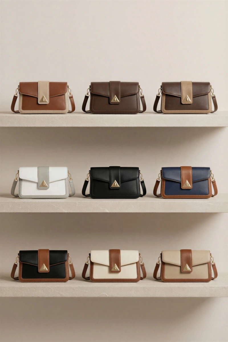 Üçgen Model Taba Bej Renk Kadın Çanta