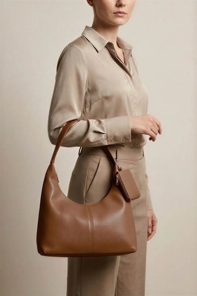 Taba Renk Cüzdanlı Model Kadın Çanta