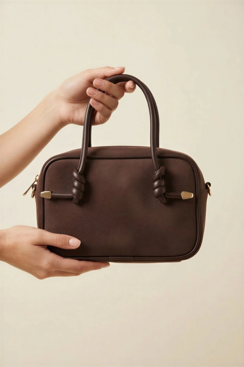 Chicago Model Acı Kahve Renk Süet Kol Çantası