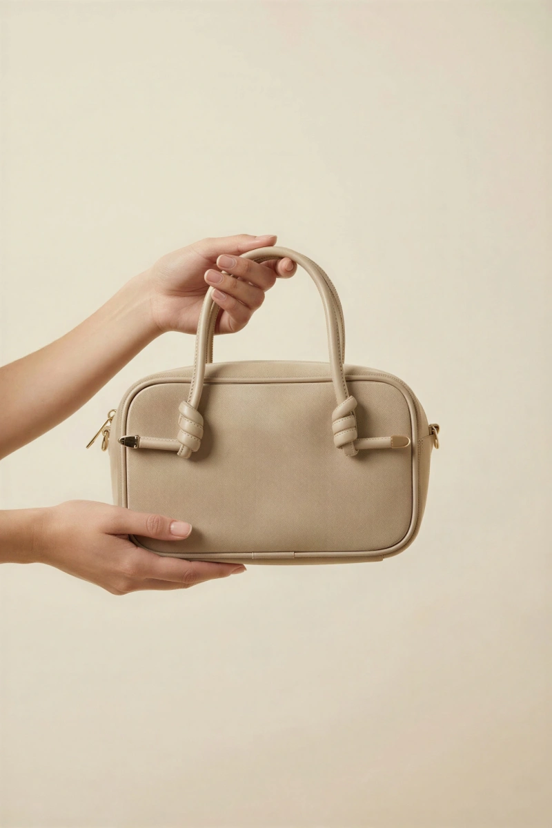 Chicago Model Bej Renk Süet Kol Çantası