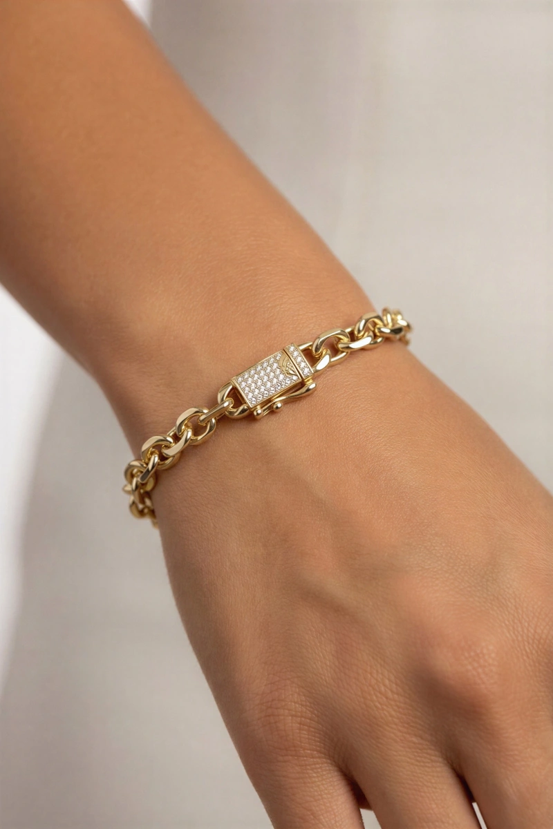 Artemis Zincir Gold Altın Kaplama Gurmet Bileklik