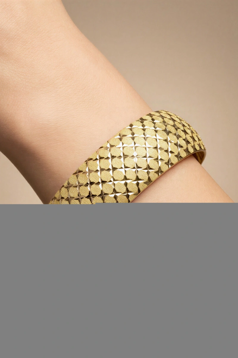 Sim Yıldız Model Kalın Kuyum Kelepçe Model Bilezik