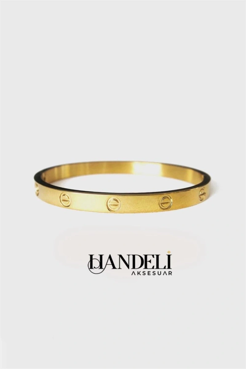C Model Gold Altın Kaplama Bileklik