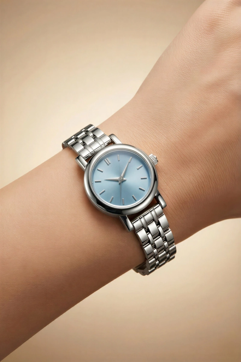 London Model Beyaz İçi Turkuaz Kadın Kol Saati