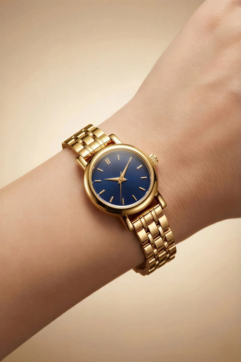 London Model Gold İçi Lacivert Kadın Kol Saati