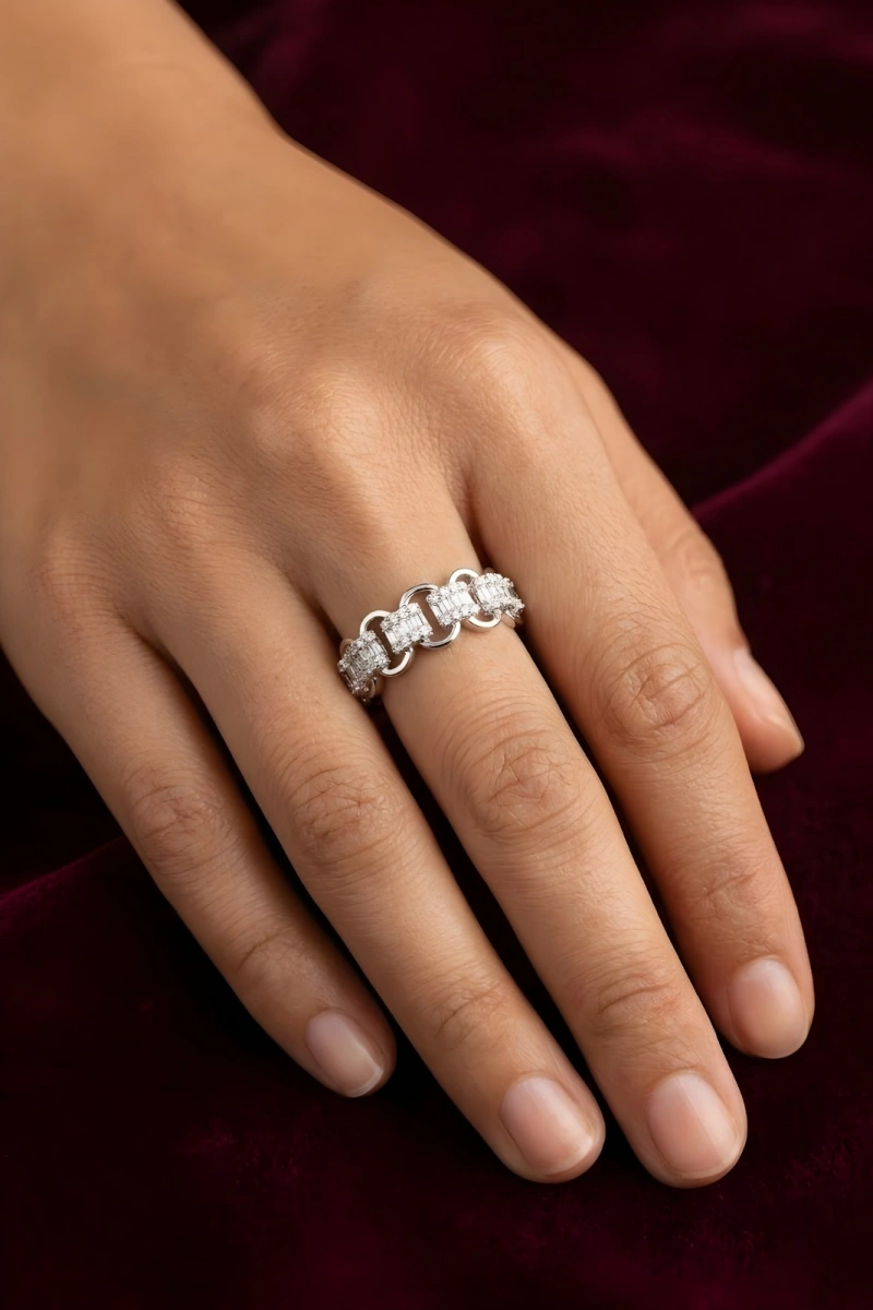 Polibot Model Zirkon Taşlı Pırlanta Taşlı Yüzük