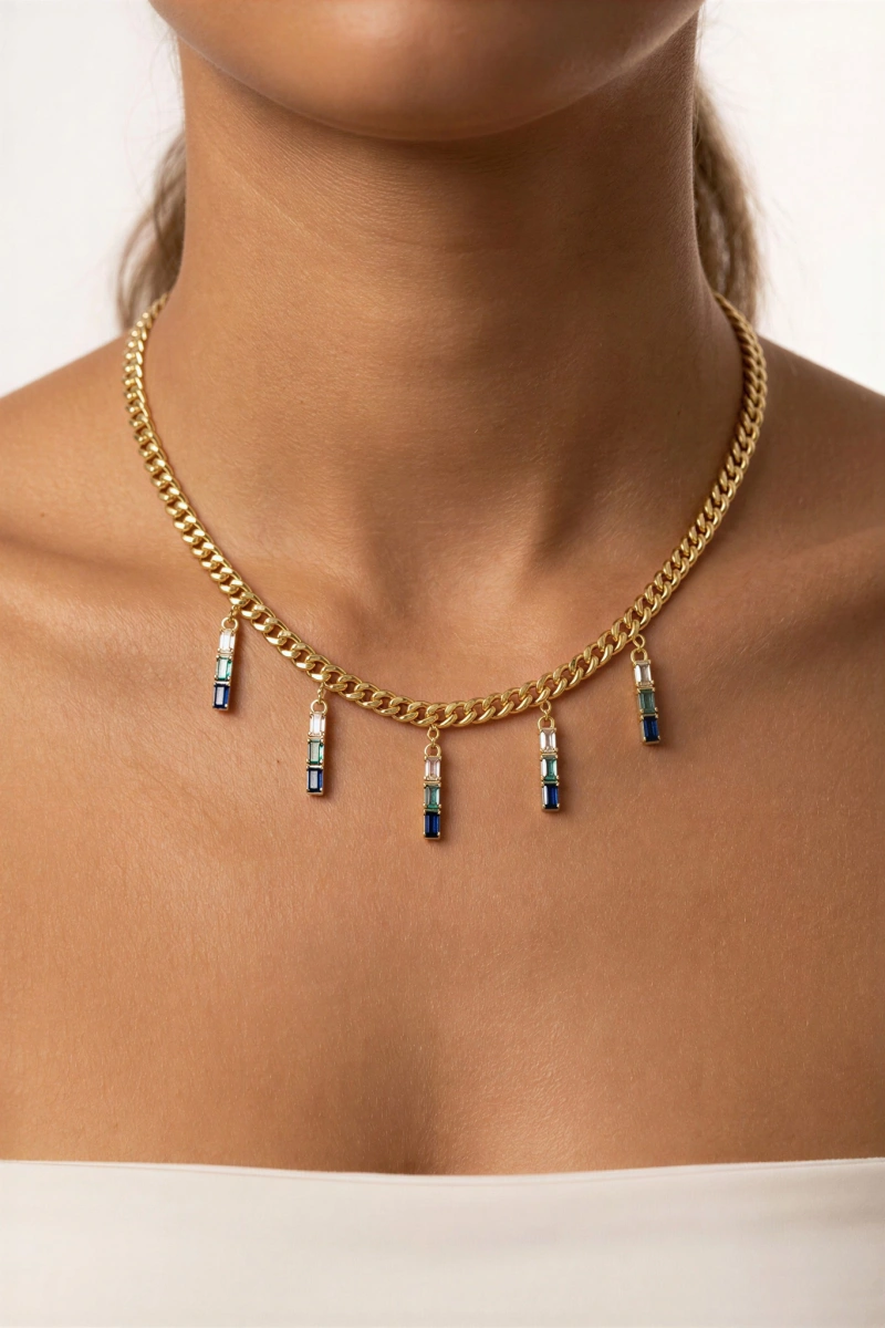 Dikili Taş Model Gold Altın Kaplama Kolye