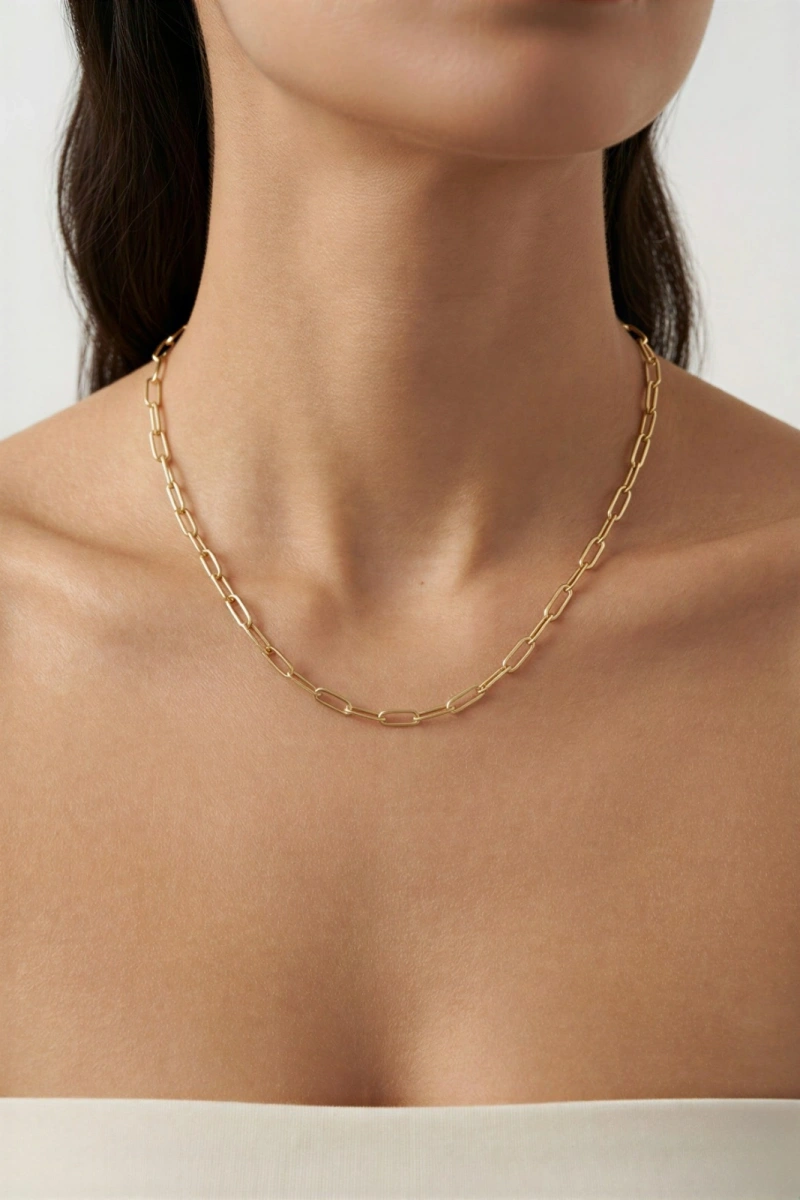 Desenli Ataç Model Gold Altın Kaplama Kolye