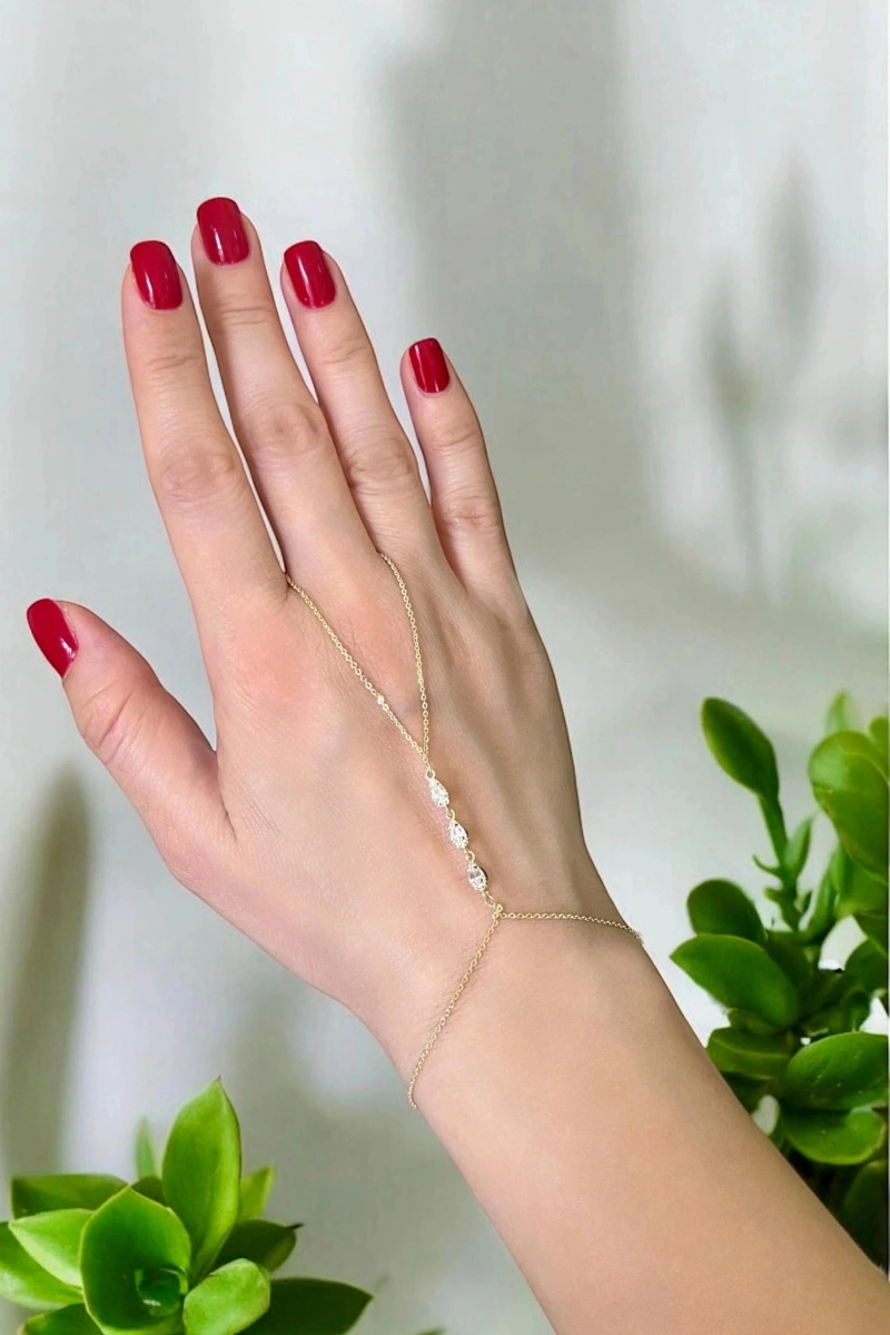 Sıralı Damla Model Gold Altın Kaplama Şahmeran