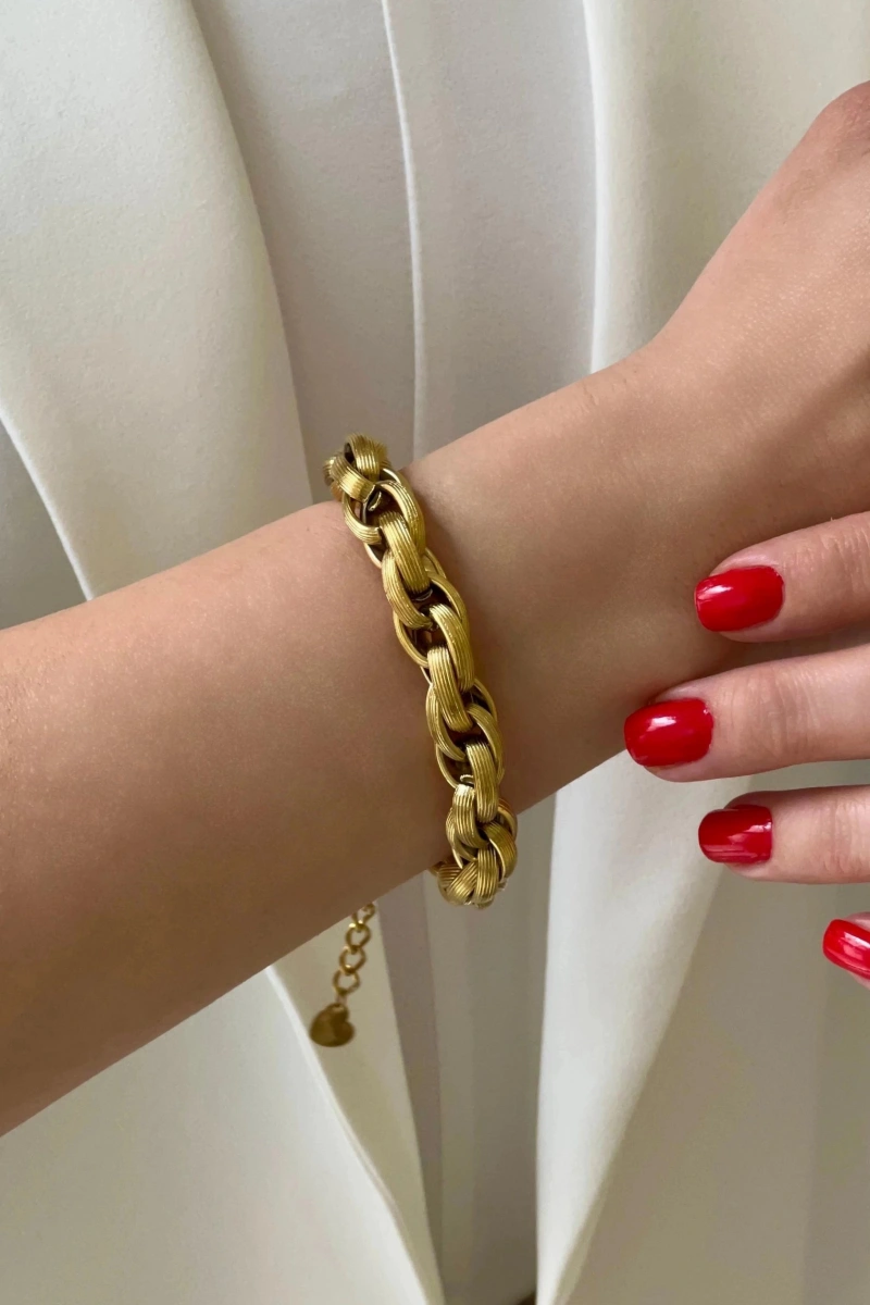Palamar Model Gold Altın Kaplama Bileklik