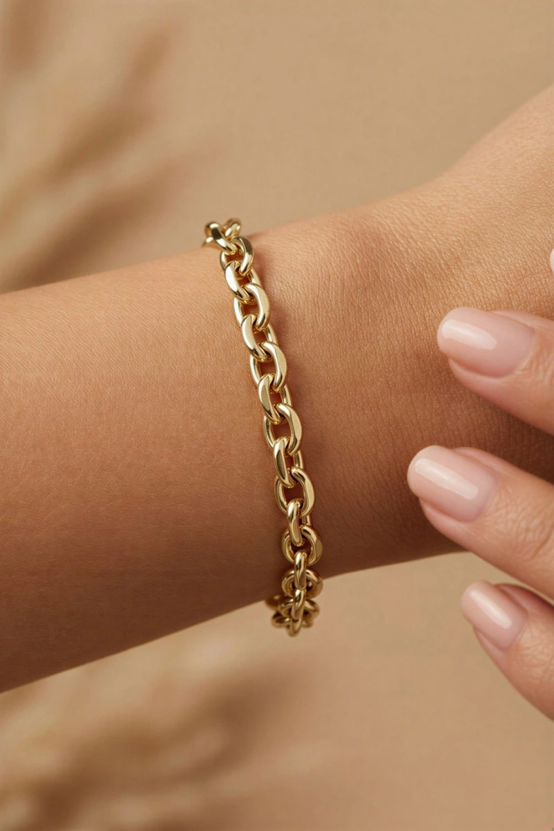 Kuyum Artemis Model Gold Altın Kaplama Bileklik