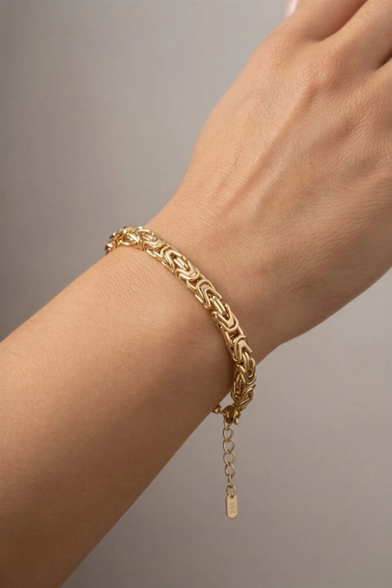 Chain Model Gold Altın Kaplama Bileklik