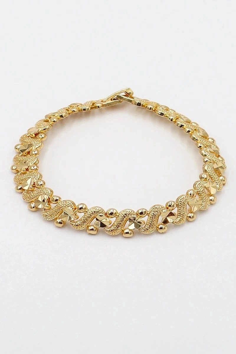 Sarmaşık Model Dorika Detay Gold Altın Kaplama Bileklik