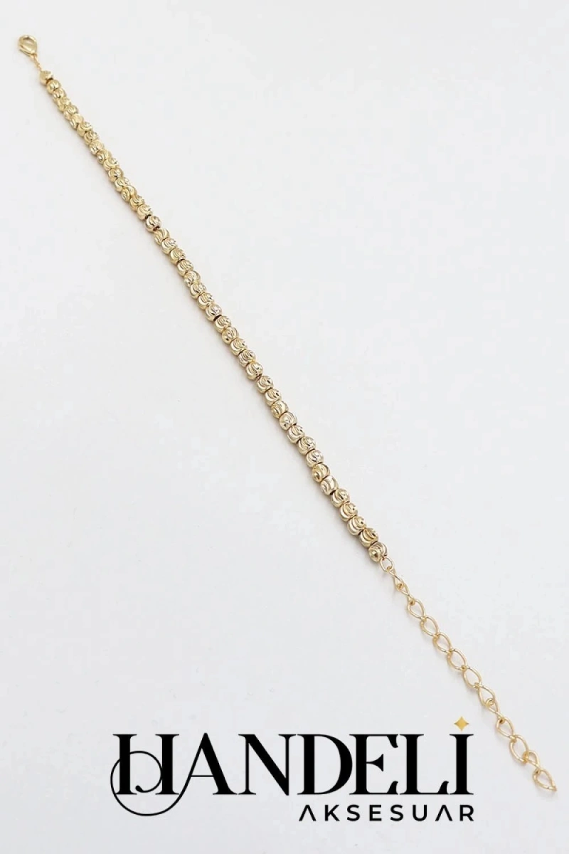 Dorika Model Gold Altın Kaplama Bileklik