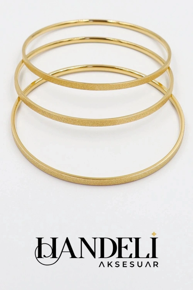 Tam Sim Detay Gold Altın Kaplama Ajda Bilezik