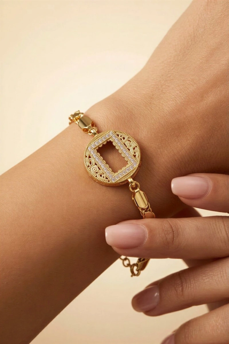 Arpa Zincir Gramlık Model Gold Altın Kaplama Bileklik (Kopya 1)