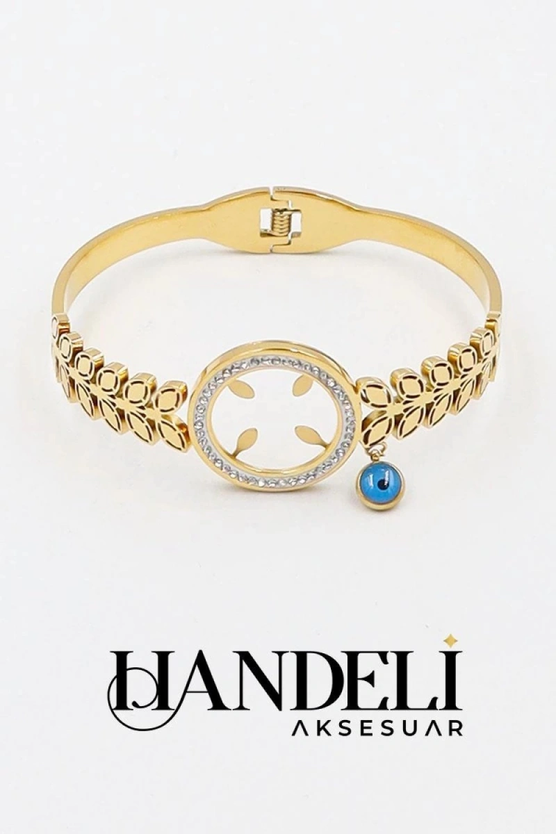 Çeyrek Takmalı Güneş Model Gold Altın Kaplama Bileklik