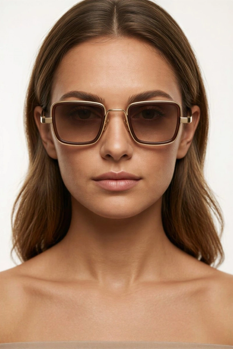 Kare Model Gold Kadın Güneş Gözlüğü