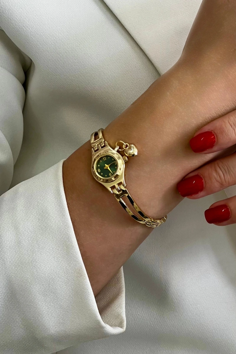 Sion Model Gold İçi Yeşil Kadın Kol Saati