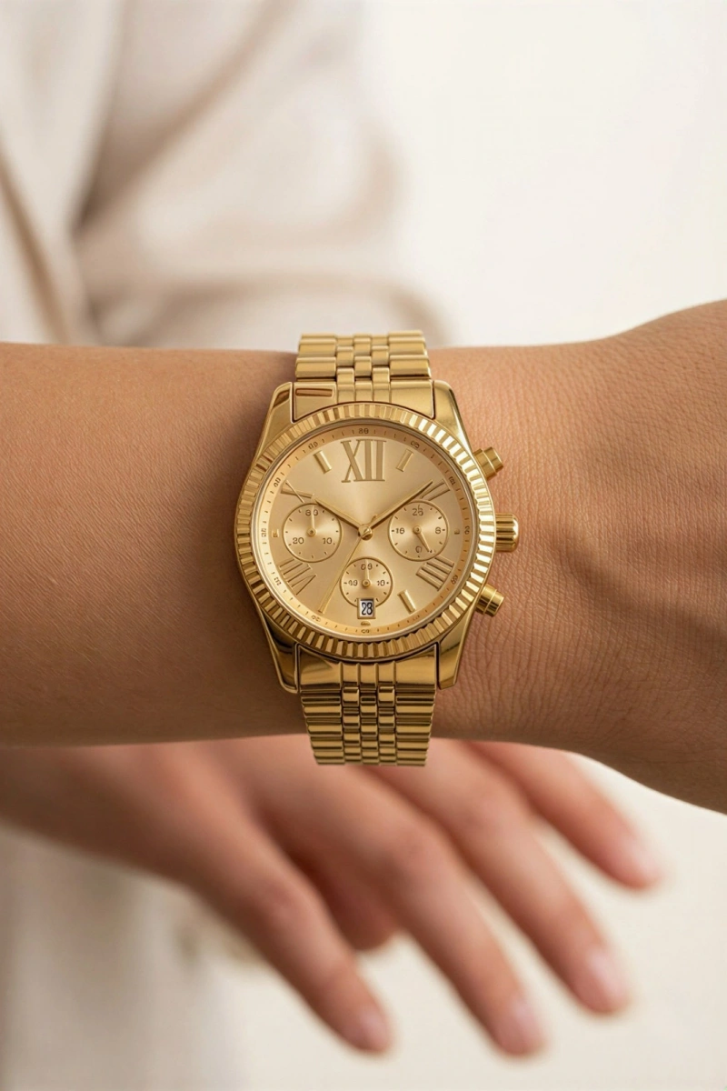 Çelik Kordon Gold İçi Gold Kadın Kol Saati