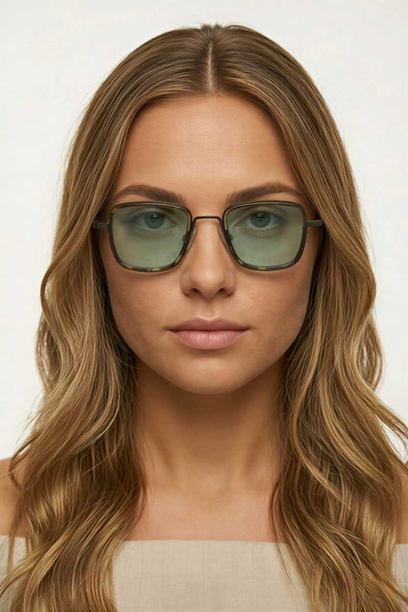 Kare Model Yeşil Kadın Güneş Gözlüğü