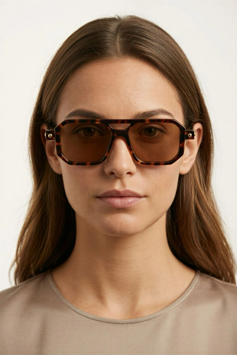 Leopar Desen Nokta Model Kadın Güneş Gözlüğü