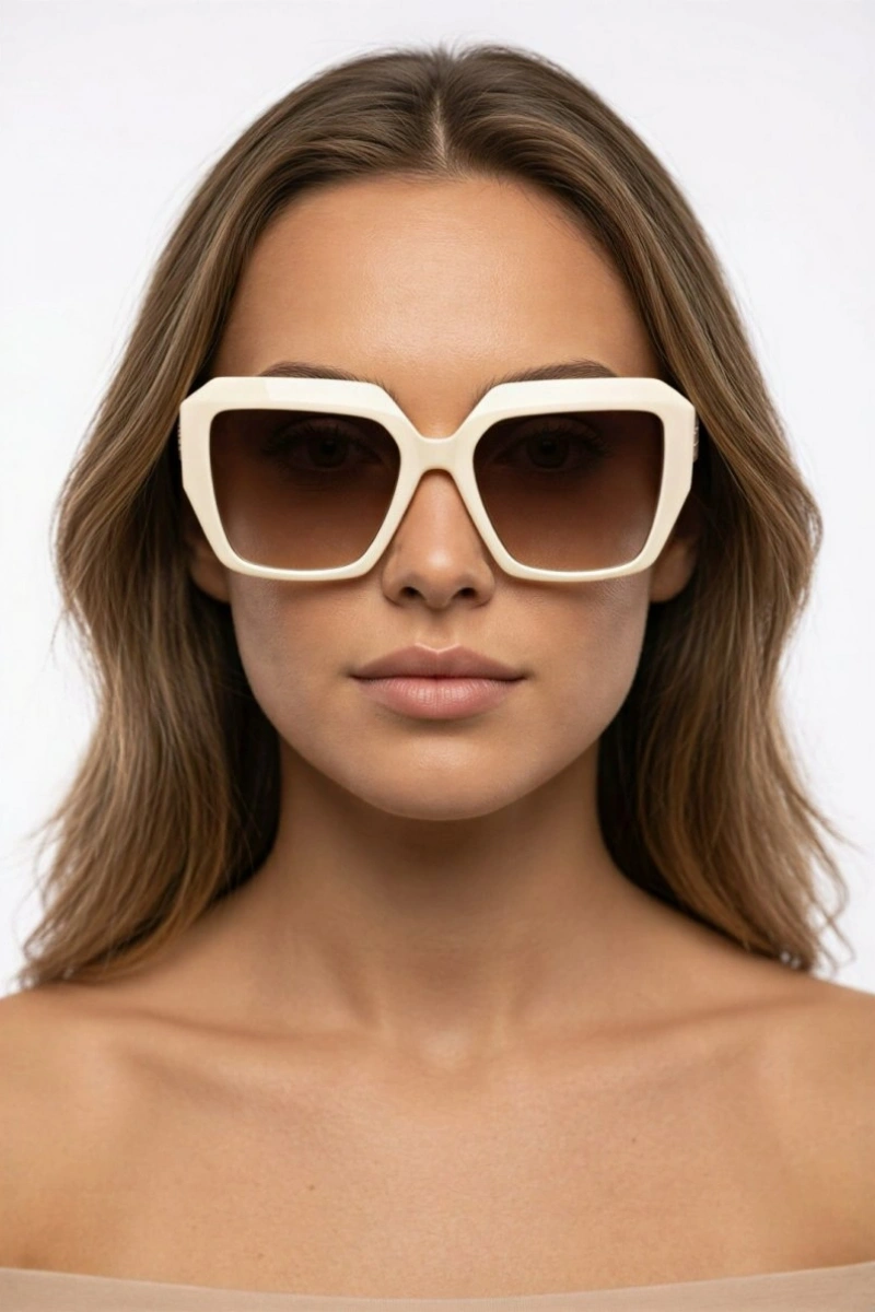 Krem Kadın Güneş Gözlüğü