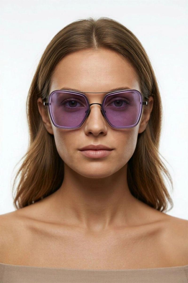 Mor Cam Kadın Güneş Gözlüğü