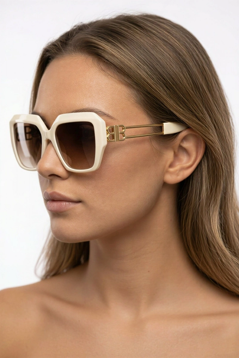 Krem Kadın Güneş Gözlüğü