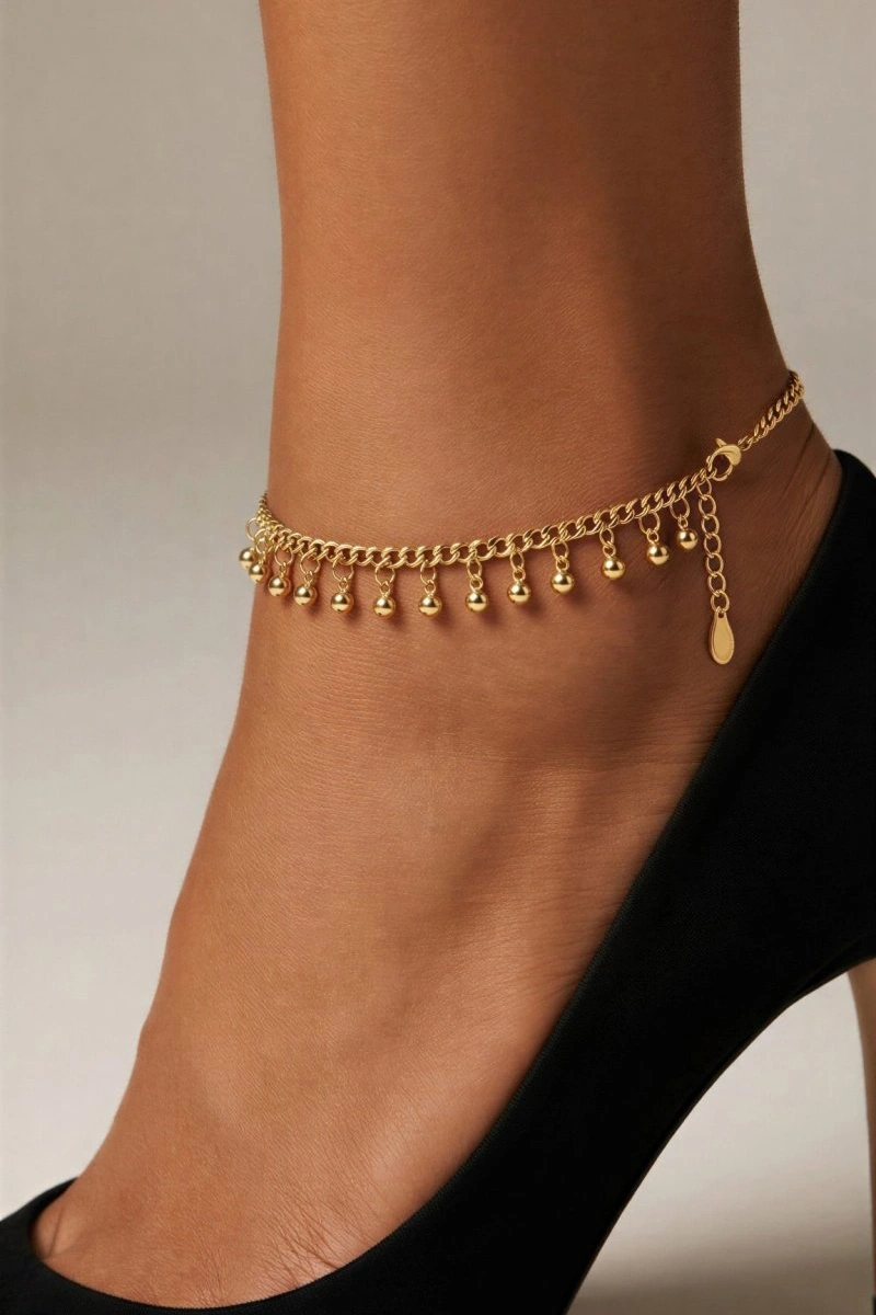 Dorika Model Gold Altın Kaplama Halhal