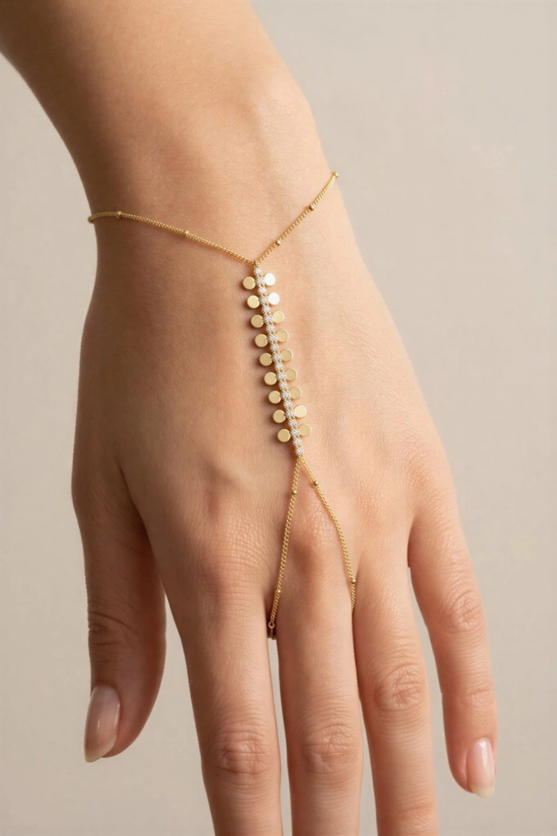 Taşlı Pul Model Gold Altın Kaplama Şahmeran