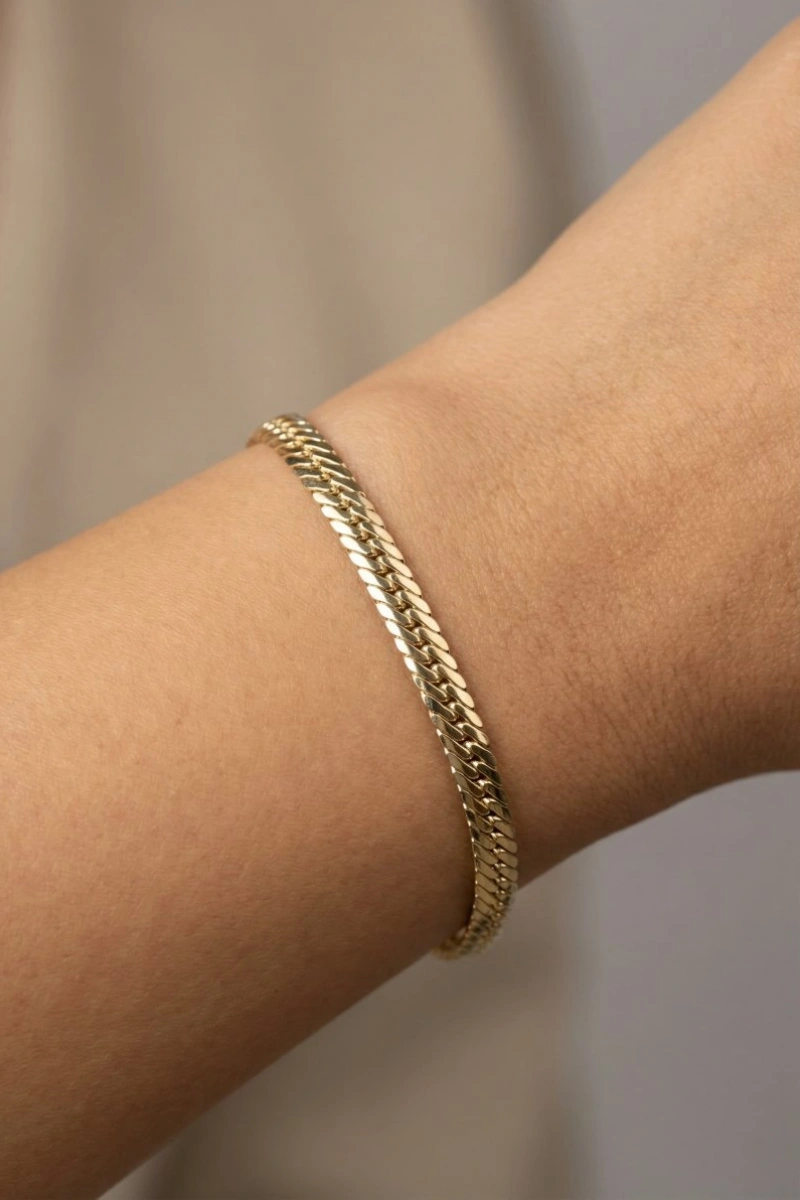 Petra Model Gold Altın Kaplama Bileklik