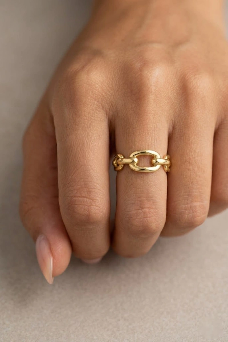 Kemer Model Gold Altın Kaplama Yüzük