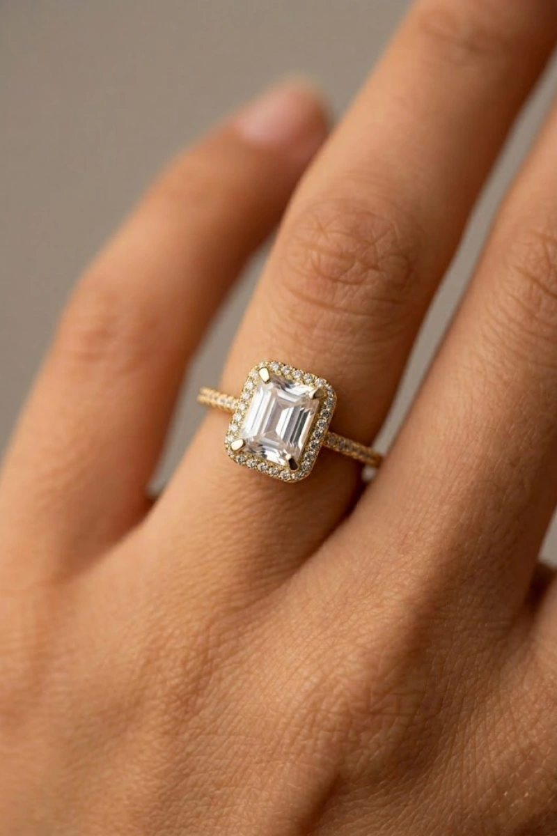 Baget Model Gold Altın Kaplama Ayarlanabilir Yüzük