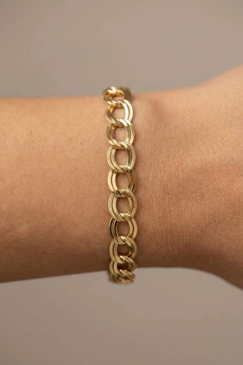 Nokta Detay Samanyolu Model Gold Altın Kaplama Bileklik