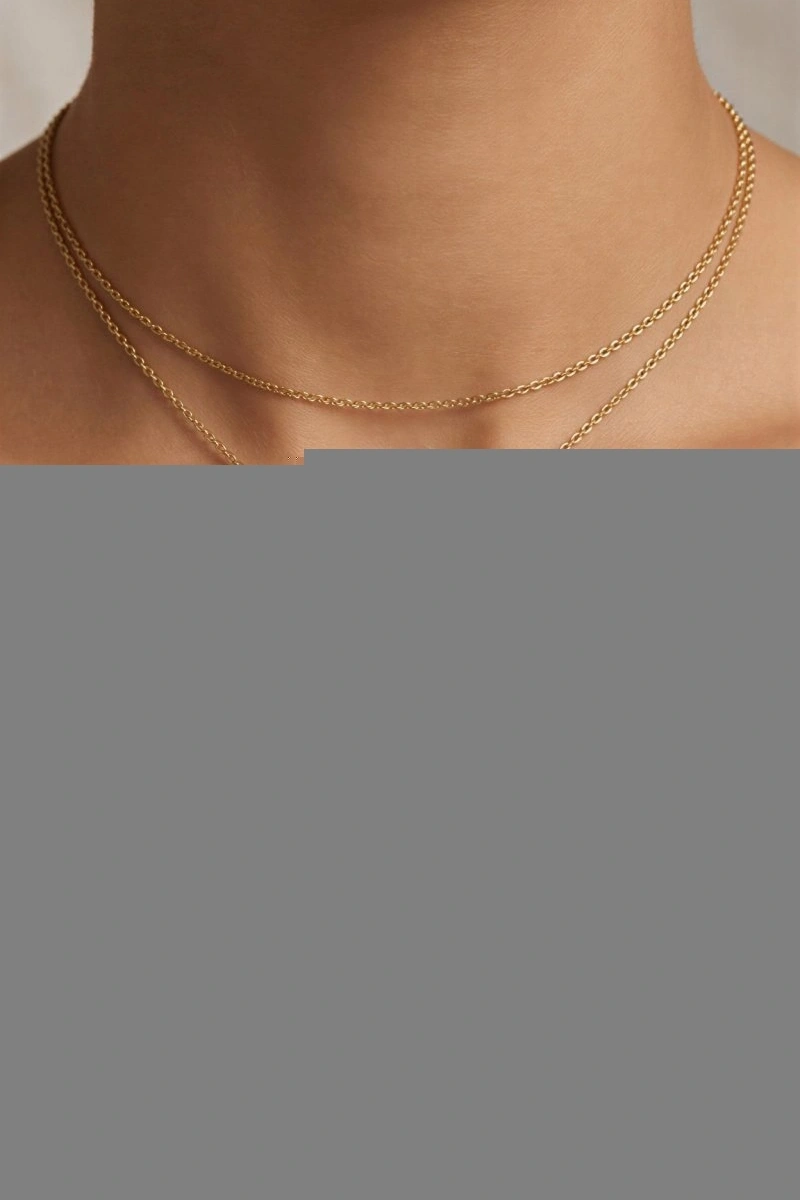 Üçlü Yonca Model Gold Altın Kaplama Sarkıt Kolye