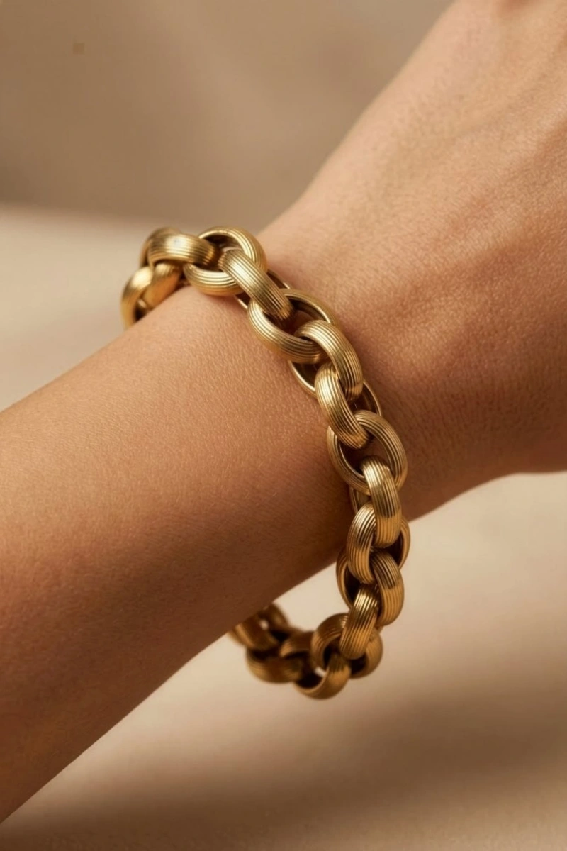 Palamar Gold Altın Kaplama Çelik Bileklik