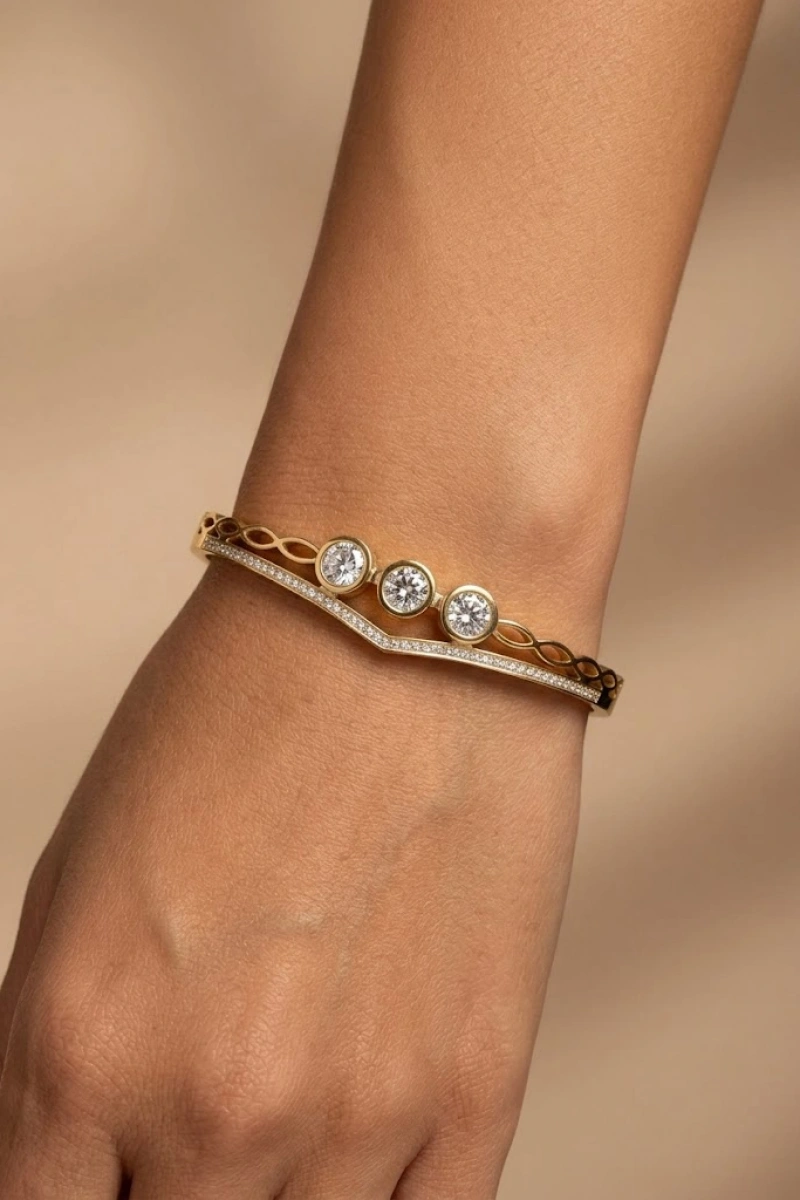 Işık Model Gold Altın Kaplama Bileklik