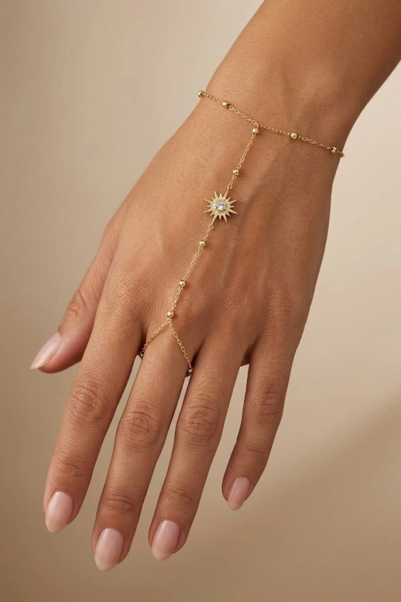 Yıldız Model Dorika Detay Gold Altın Kaplama Şahmeran