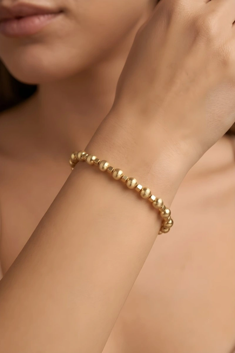 Simli Top Model Gold Altın Kaplama Bileklik