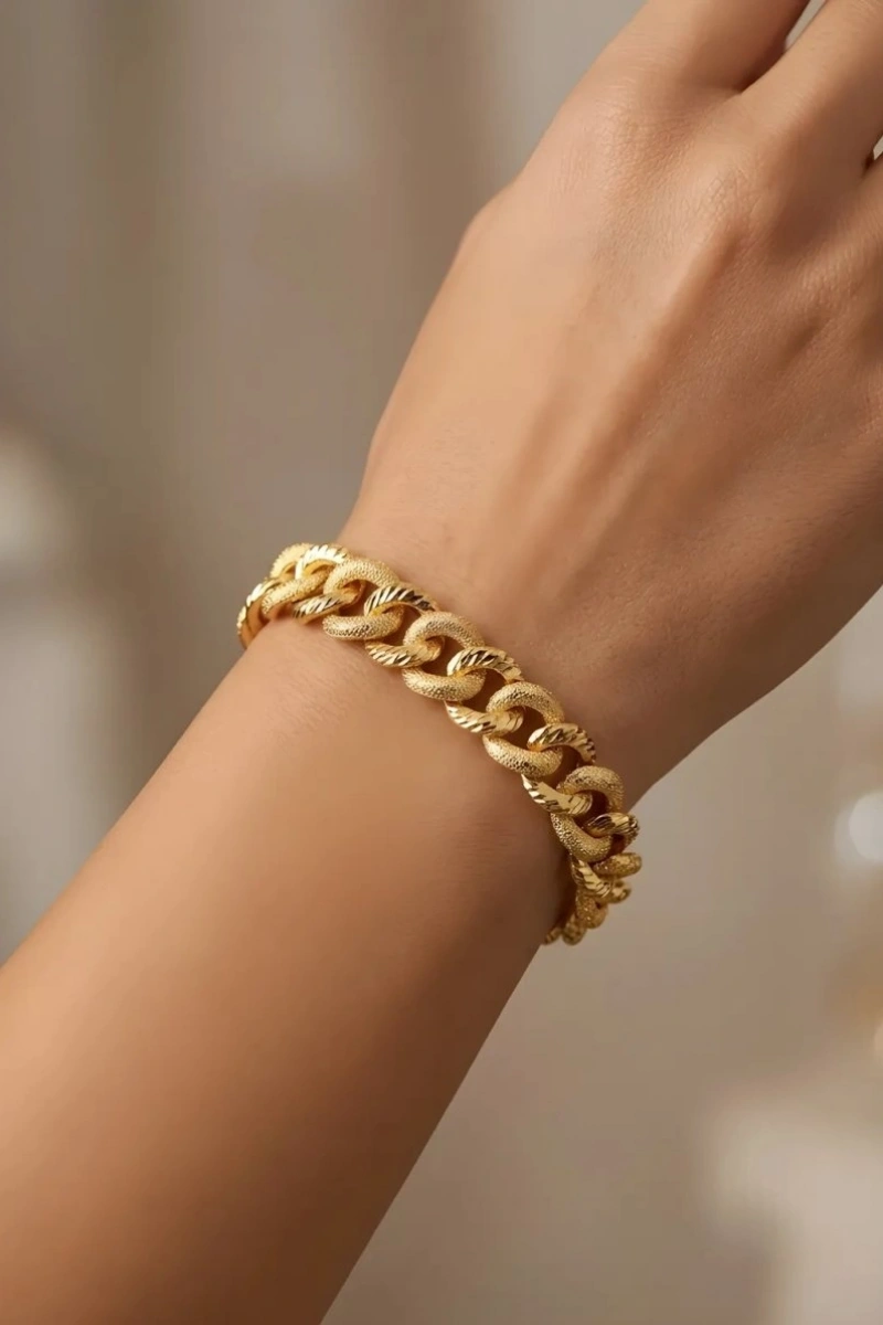Sim Model Samanyolu Model Gold Altın Kaplama Kuyumcu Bileklik